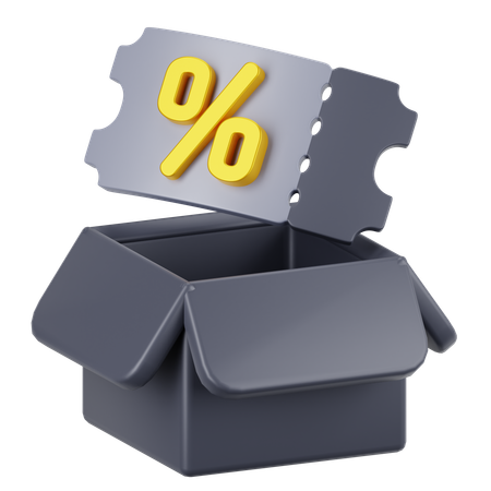 Box Coupon  3D Icon