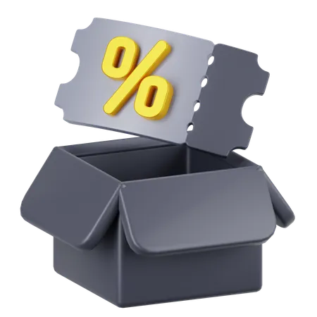 Box Coupon  3D Icon