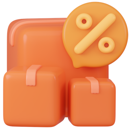 Box Discount  3D Icon