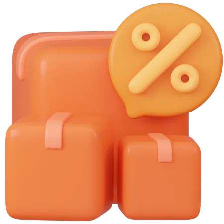 Box Discount  3D Icon