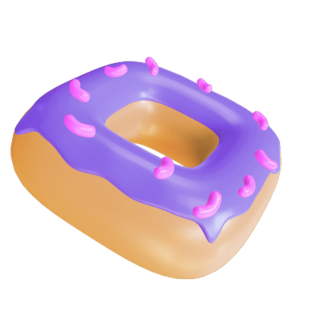 Box Donut  3D Illustration