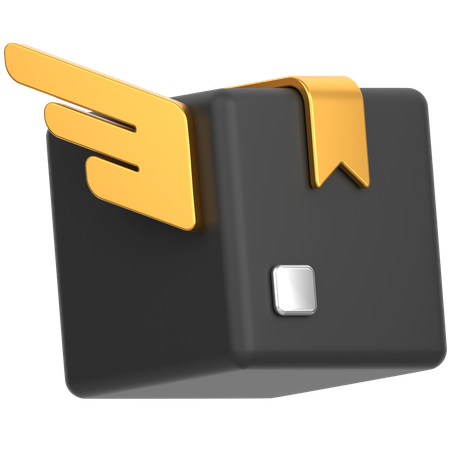 Box Flying  3D Icon