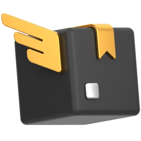 Box Flying  3D Icon