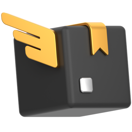 Box Flying  3D Icon