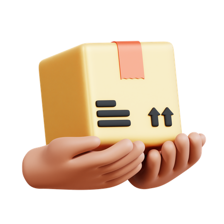 Kiste in der Hand  3D Icon