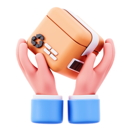手に箱  3D Icon