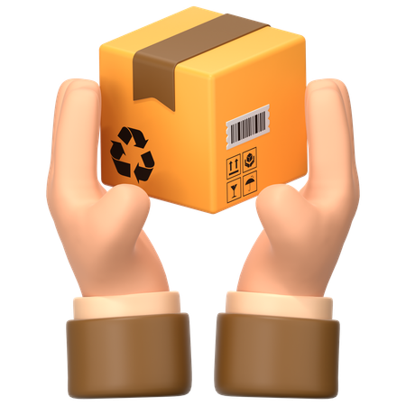 Box In Hand  3D Icon