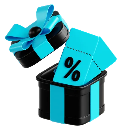 Box mit Rabattcoupon  3D Icon