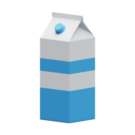 Box of milk 3D Illustration
