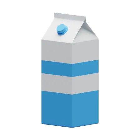 3 D Object Rendering Of Box Of Milk Icon Isolated 3D Illustration