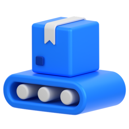 Box On Conveyor  3D Icon