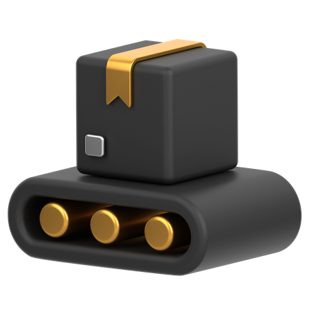 Box On Conveyor  3D Icon
