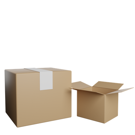 Box-Paket  3D Illustration