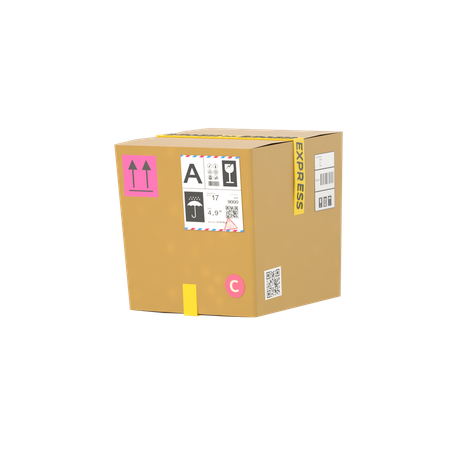 Box-Paket  3D Illustration