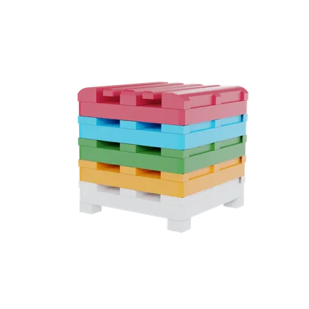 Box Pallet  3D Icon