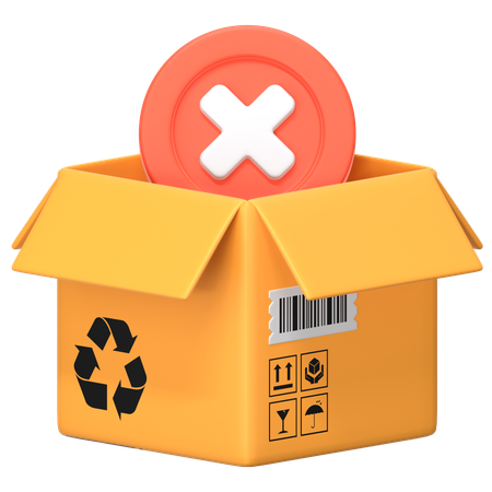 拒否されたボックス  3D Icon