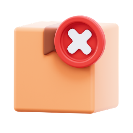 Box Rejected  3D Icon