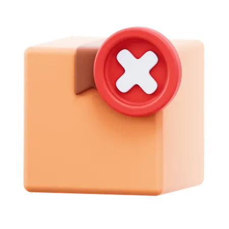Box Rejected  3D Icon