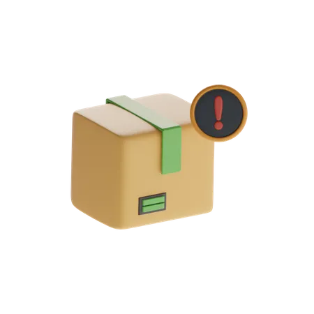 Box und Warnmeldung  3D Icon