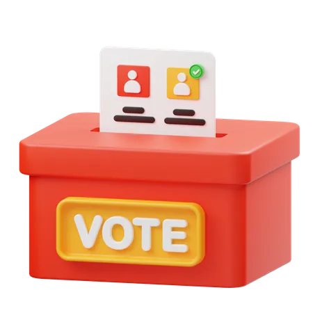 Box Vote  3D Icon