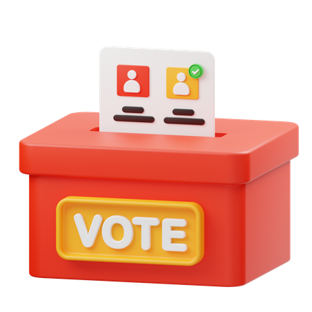 Box Vote  3D Icon