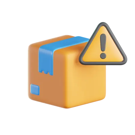 Box Warning Sign 3D Icon
