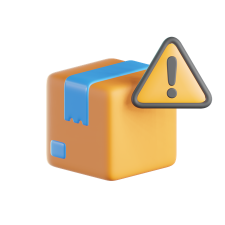 Box Warning Sign  3D Icon