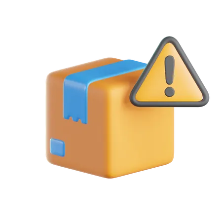 Box Warning Sign  3D Icon