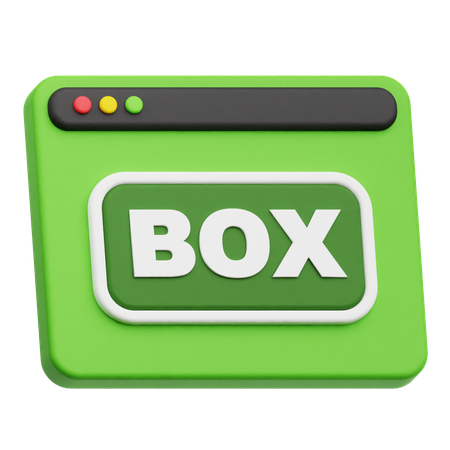 Box Website  3D Icon