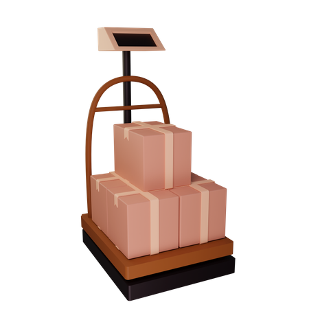 Box Weighting Machine  3D Illustration