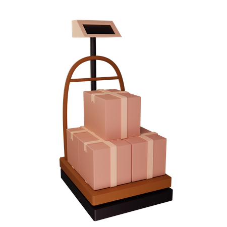 Box Weighting Machine 3D Illustration