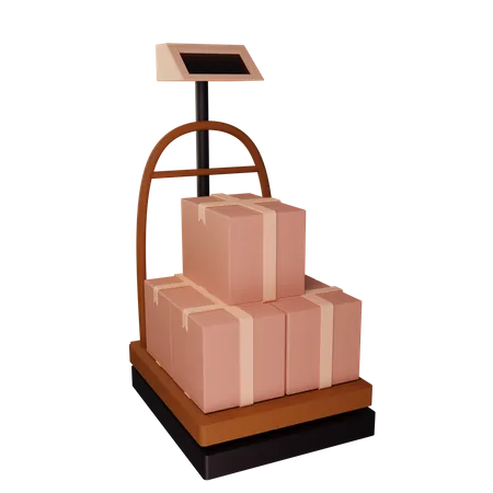 Box Weighting Machine  3D Illustration