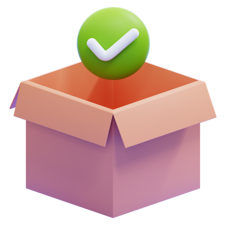 Box With A Checkmark  3D Icon
