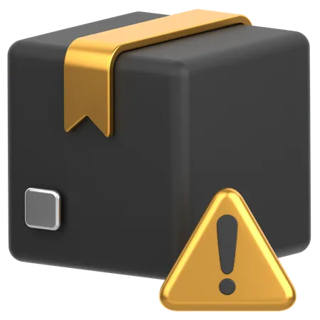 Box With Alert  3D Icon