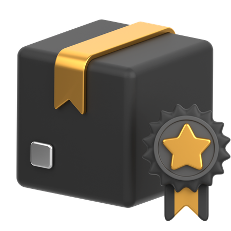 Box With Badge  3D Icon