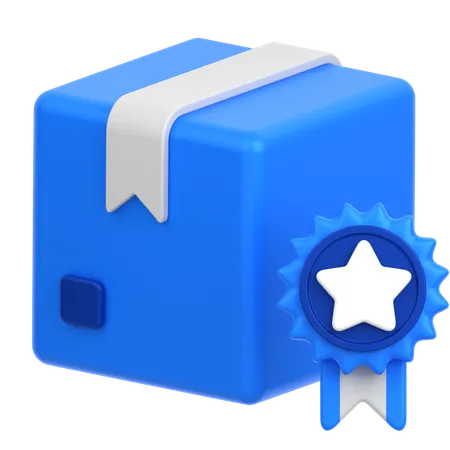 Box With Badge  3D Icon