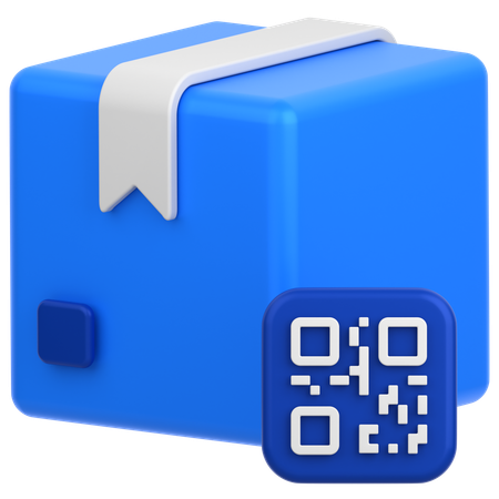 Box With Barcode  3D Icon
