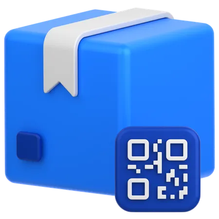 Box With Barcode  3D Icon