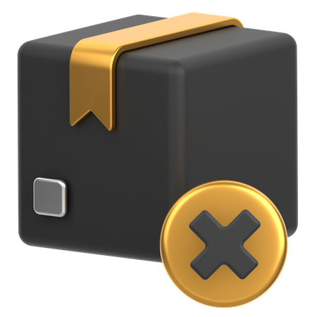 Box With Cancel  3D Icon