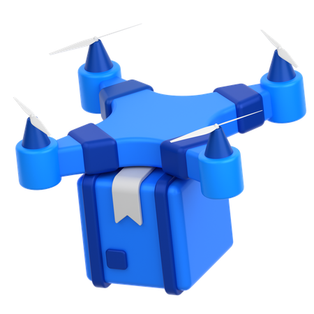 Box With Drone  3D Icon