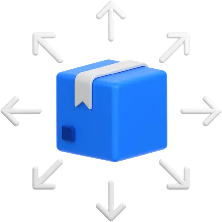 Box With Full Arrow  3D Icon