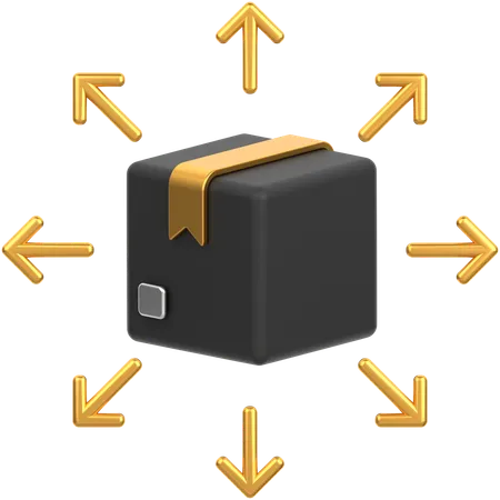 3 D Icon Of Package Worldwide Location Delivery 3D Icon
