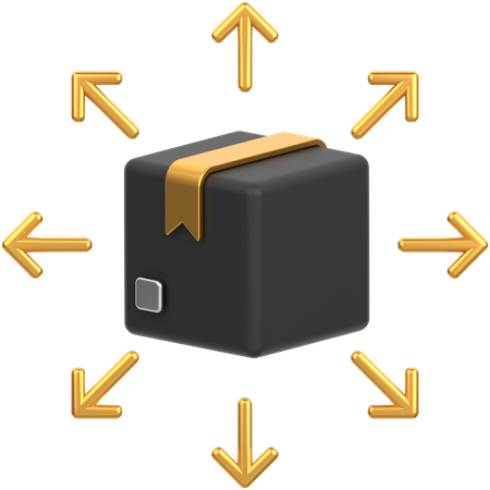 Box With Full Arrow  3D Icon