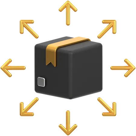 Box With Full Arrow  3D Icon