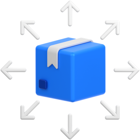 Box With Full Arrow  3D Icon