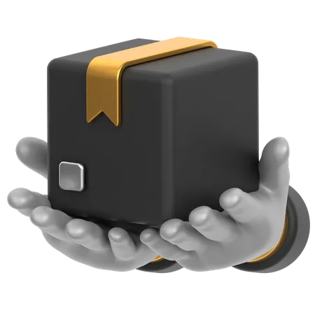 Box With Hand  3D Icon