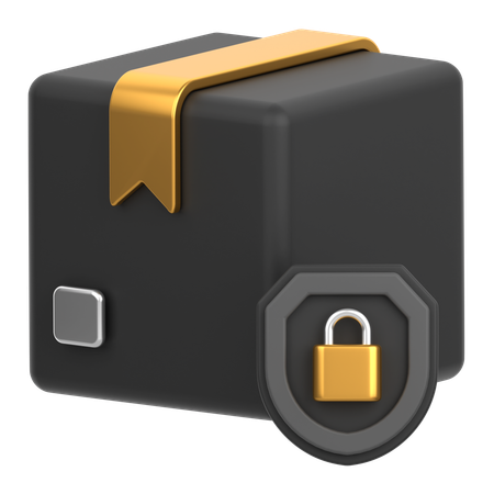 Box With Lock  3D Icon