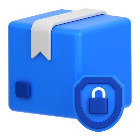 Box With Lock  3D Icon