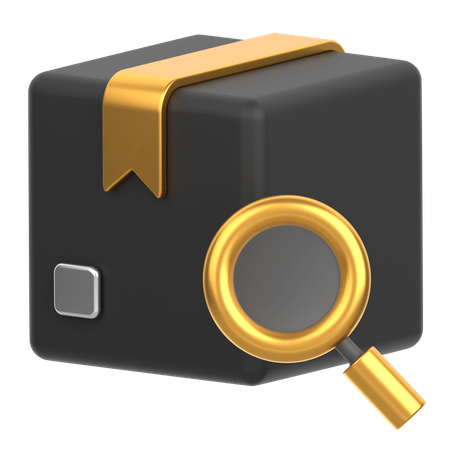 Box With Magnify  3D Icon