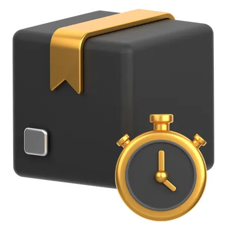 Box With Timer  3D Icon